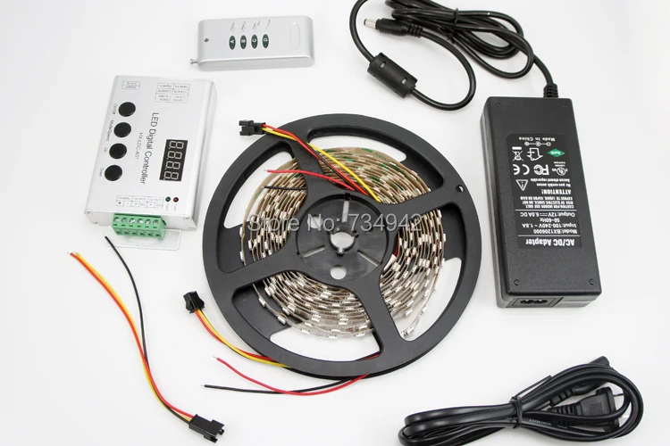 12VDC 60LED/M RGB SMD5050 Digital Dream Color LED Strip Kit UCS1903 IC Addressable 300LED per 5M Roll
12VDC 60LED/M RGB SMD5050 Digital Dream Color LED Strip Kit UCS1903 IC Addressable 300LED per 5M Roll