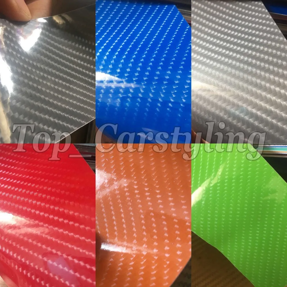 5d 6d gloss carbon fibre vinyl car wrapping film stickers (1)