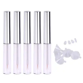 

5PCS Mascara Bottles Transparent Plastic Empty Mascara Tube Makeup Eyelashes Eyeliner Vial Eyelash Eyeliner Wands Funnels