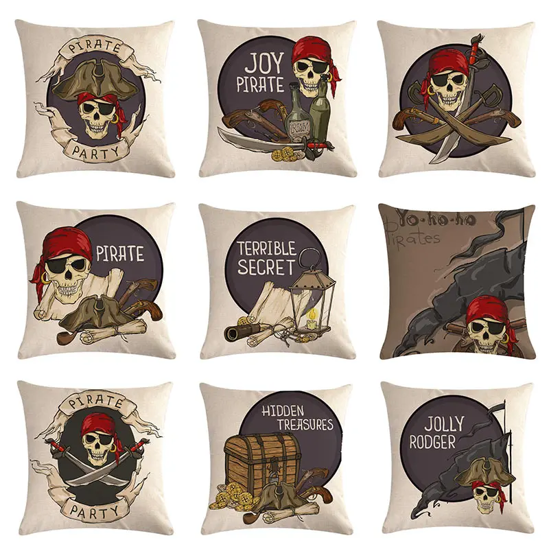Skull Throw Pillow Cover Pirate Skull Crossbones Skeleton Decorative Pillow Cases Square Cotton Linen Cushion Cover
Skull Throw Pillow Cover Pirate Skull Crossbones Skeleton Decorative Pillow Cases Square Cotton Linen Cushion Cover