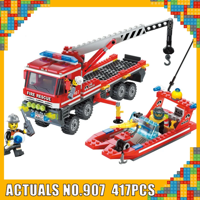 417pcs City AT Fire Engines Carrier Boats Rescue Ships Truck 3D 907 Model Building Blocks Kit Children Toy Compatible with legoe
417pcs City AT Fire Engines Carrier Boats Rescue Ships Truck 3D 907 Model Building Blocks Kit Children Toy Compatible with legoe