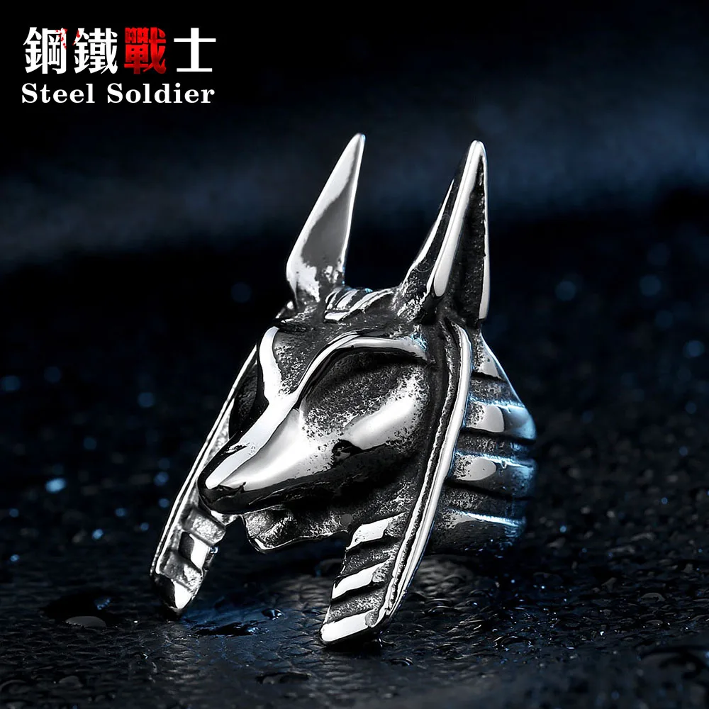 Steel soldier Anubis egyptian stainless steel men jewelry punk fashion personality titanium amulet viking ring
Steel soldier Anubis egyptian stainless steel men jewelry punk fashion personality titanium amulet viking ring