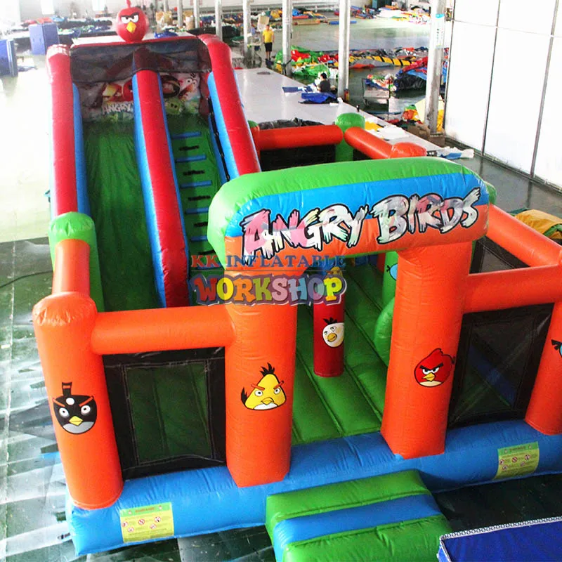 0Inflatable bouncer castle with slide