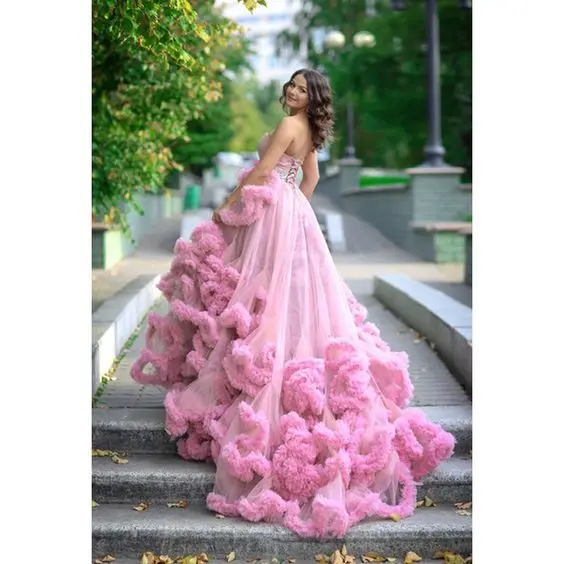 Длинный розовый blush prom dress далл платье тюль паффи съемный юбка материнства