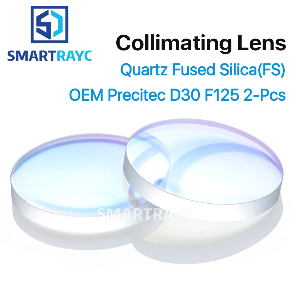 Smartrayc Spherical Collimating Lens D30 F125 2Pcs Precitec OEM Quartz Fused Silica for High Energy Fiber Laser 1064nm
Smartrayc Spherical Collimating Lens D30 F125 2Pcs Precitec OEM Quartz Fused Silica for High Energy Fiber Laser 1064nm