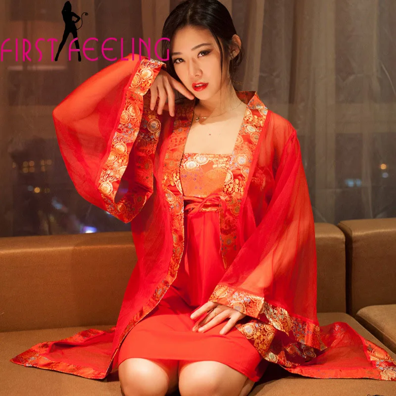 Fantasia Vintage China Style Bride Clothes Hot Sexy Red Floral Sheer Mesh Night Robes Erotic Room Games Cosplay Lingerie Slips
Fantasia Vintage China Style Bride Clothes Hot Sexy Red Floral Sheer Mesh Night Robes Erotic Room Games Cosplay Lingerie Slips