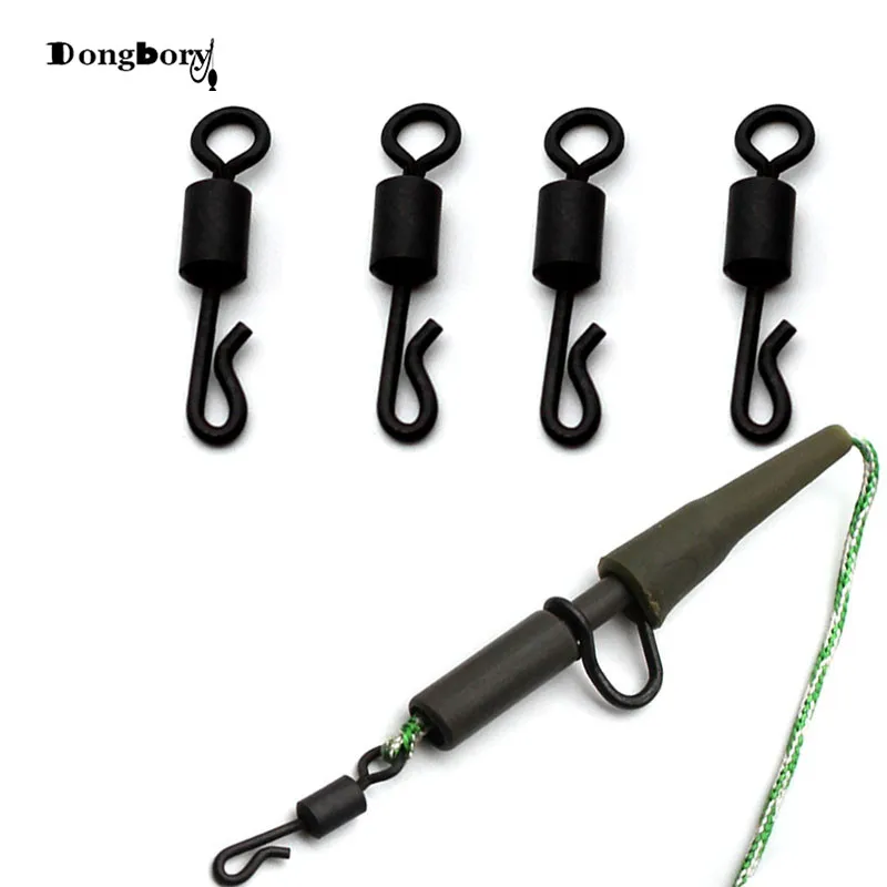 100PCS Long Body Q-Shaped Matt Black Color Quick Change Swivels for Carp Fishing Kwik Lok Swivels Size 8 Rolloing Swivels
100PCS Long Body Q-Shaped Matt Black Color Quick Change Swivels for Carp Fishing Kwik Lok Swivels Size 8 Rolloing Swivels