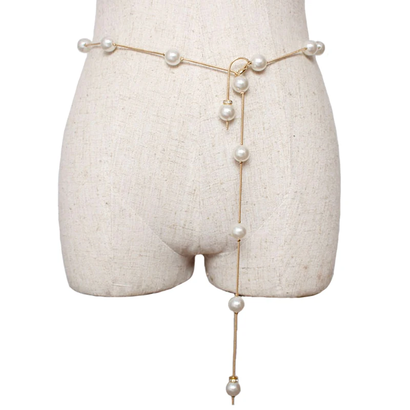 New Elegant Women Imitation Pearl Belts Alloy Chain Belts gold silver White Imitation Pearl Chain Women Clothing Accessories
New Elegant Women Imitation Pearl Belts Alloy Chain Belts gold silver White Imitation Pearl Chain Women Clothing Accessories