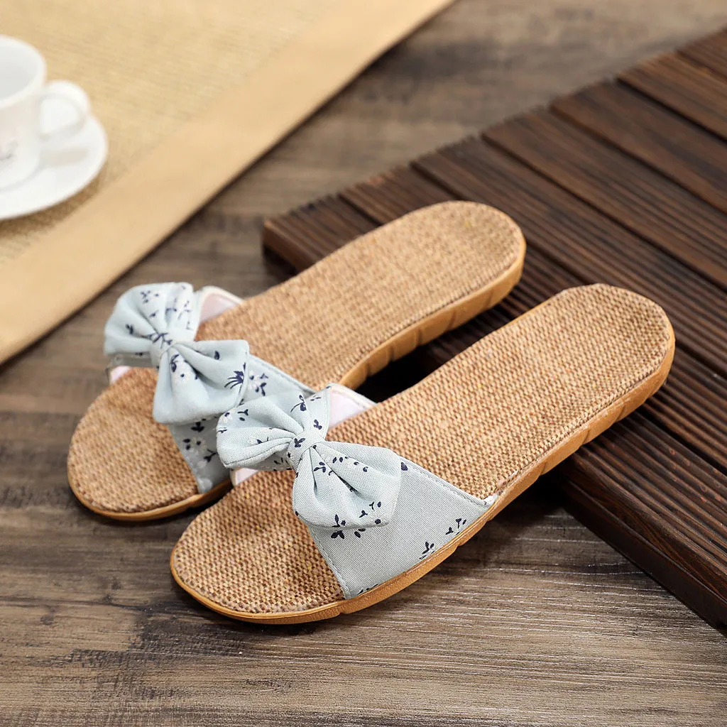 Women Female Bohemia Bowknot Flax Linen Flip Flops Beach Shoes Sandals Slipper indoor slippers zapatillas casa zapatos de mujerC
Women Female Bohemia Bowknot Flax Linen Flip Flops Beach Shoes Sandals Slipper indoor slippers zapatillas casa zapatos de mujerC