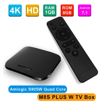 

Android 7.1 TV Box M8S PLUS W Amlogic S905W Quad Core Smart Set Top Box H.265 1GB 8GB Miracast Airplay DLNA WiFi HD Media Player