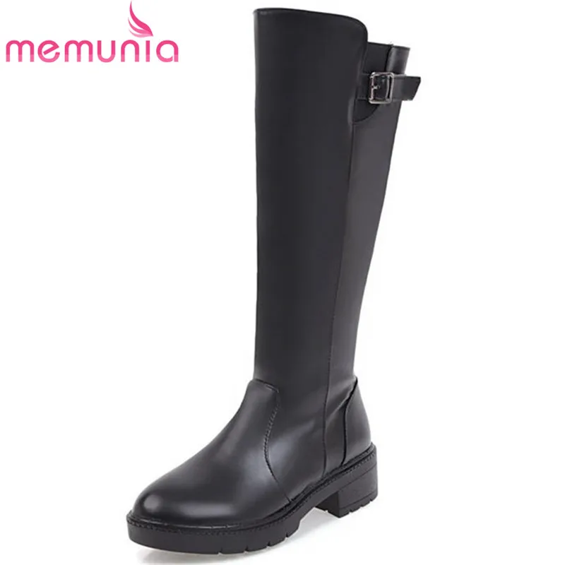 MEMUNIA 2018 new fashion style mid calf boots women high quality pu round toe autumn winter boots buckle zipper casual shoes
MEMUNIA 2018 new fashion style mid calf boots women high quality pu round toe autumn winter boots buckle zipper casual shoes