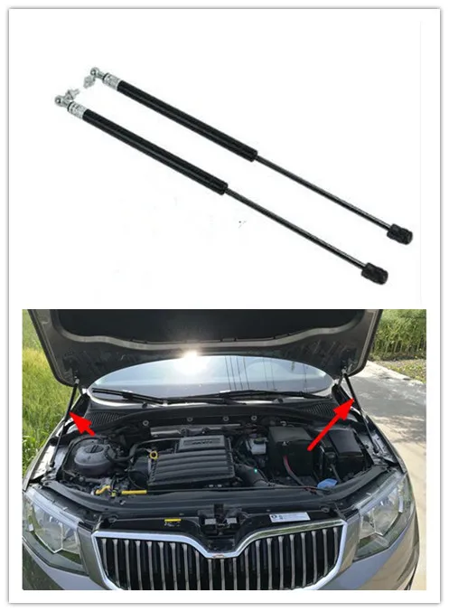 

two sides Auto Bonnet Hood Gas Struts Shock Struts Lift Supports for Skoda Octavia a7 2015 2016 2017 2018