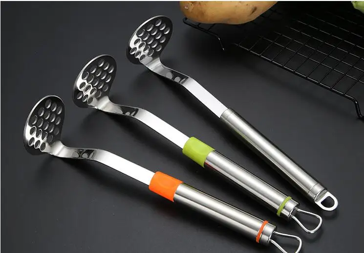 1PC 304 Stainless Steel Potato Pressure Mud Mashed Potato Pressed Masher For Sweet Fruit Family Hotel Restaurant Use OK 0949
1PC 304 Stainless Steel Potato Pressure Mud Mashed Potato Pressed Masher For Sweet Fruit Family Hotel Restaurant Use OK 0949