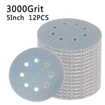 12pcs 5 40Grit Sander Discs Sanding Polishing Pad Sandpapers For Rotary Tool