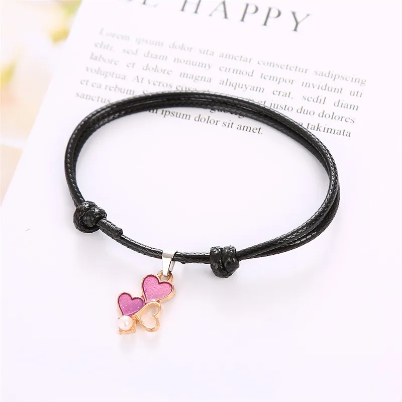 2019 New Fashion Bracelet for Women Cute Heart Simple Bracelet Handmade Black Rope Adjustable Chain Colorful Bracelet Gift
2019 New Fashion Bracelet for Women Cute Heart Simple Bracelet Handmade Black Rope Adjustable Chain Colorful Bracelet Gift