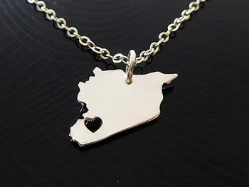 30PCS Small Asian Country Map Syria Necklace Syrians Pride I Heart Love Capital of Syria Damascus City Necklaces Souvenir Gifts
30PCS Small Asian Country Map Syria Necklace Syrians Pride I Heart Love Capital of Syria Damascus City Necklaces Souvenir Gifts
