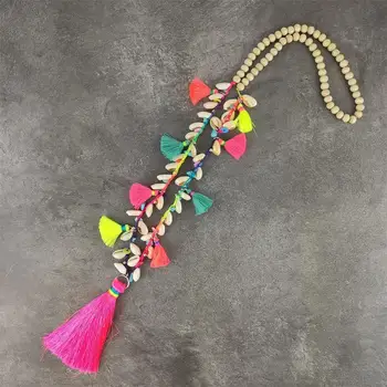 New Beach String Shell Handmade Necklace Women Bohemia Accessories Tassel Natural Shells Boho Rose Tassel Pendant Long Necklace 
New Beach String Shell Handmade Necklace Women Bohemia Accessories Tassel Natural Shells Boho Rose Tassel Pendant Long Necklace