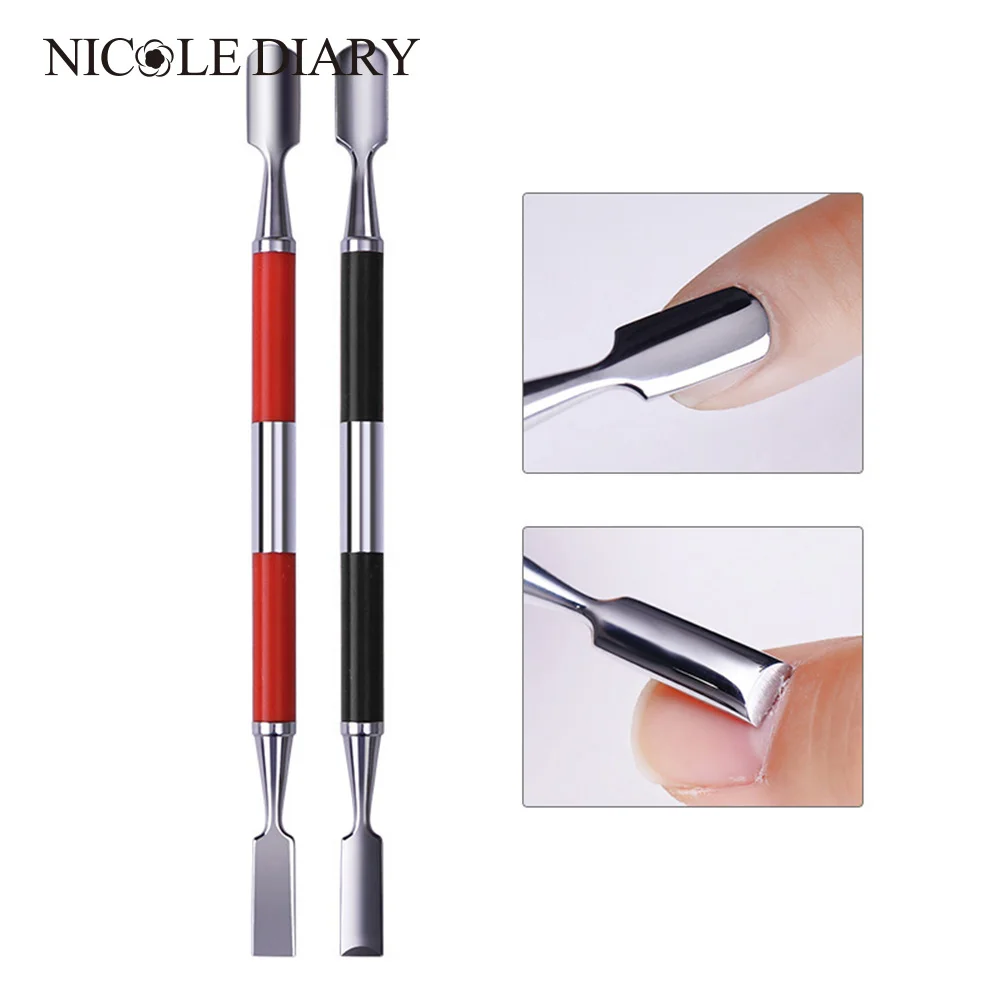 Stainless Steel Dual-ended Nail Cuticle Pusher Dead Skin Remover Red Black Anti-slip Handle Manicure Nail Art Tool
Stainless Steel Dual-ended Nail Cuticle Pusher Dead Skin Remover Red Black Anti-slip Handle Manicure Nail Art Tool