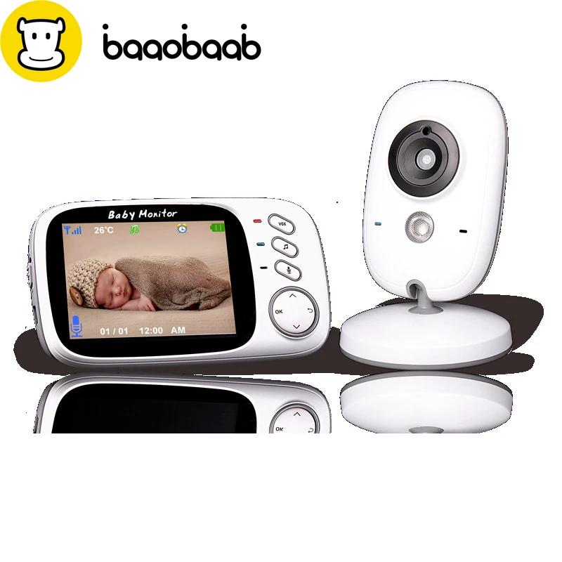 BAAOBAAB Wireless Video Color Night vision Baby Monitor Camera Sleep Nanny Security video camera monitor LCD Moniter3.2inch | Мать и