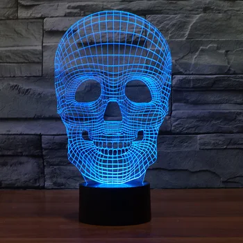 Customization Of Skull 3d Visual Lamp Colorful Touch Nightlight Manufacturer's Usb 3d Light Fixtures Gift Children's Toys
Customization Of Skull 3d Visual Lamp Colorful Touch Nightlight Manufacturer's Usb 3d Light Fixtures Gift Children's Toys