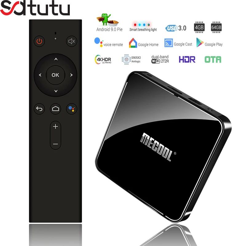 MECOOL KM3 ATV Smart TV Box Androidtv 9.0 4 K Set Top Box Already certified by Google 4 GB 64 GB Amlogic S905X2 2,4G 5G WIFI MI
MECOOL KM3 ATV Smart TV Box Androidtv 9.0 4 K Set Top Box Already certified by Google 4 GB 64 GB Amlogic S905X2 2,4G 5G WIFI MI