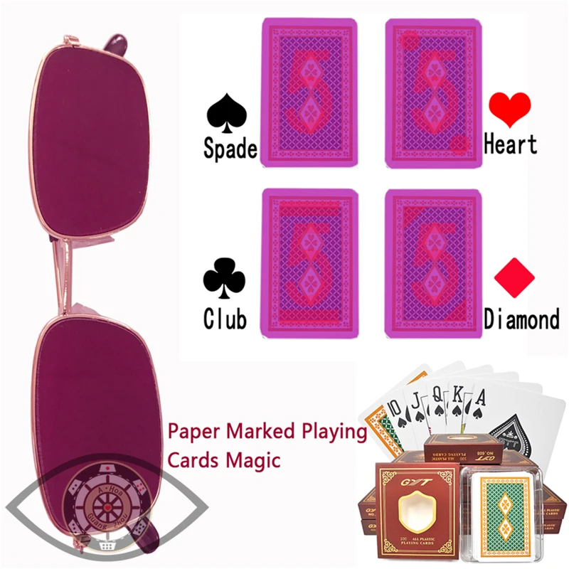 Marked Playing Cards,Magic Invisible Infrared ink marked cheat poker for perspective contact lenses, marked cards
Marked Playing Cards,Magic Invisible Infrared ink marked cheat poker for perspective contact lenses, marked cards