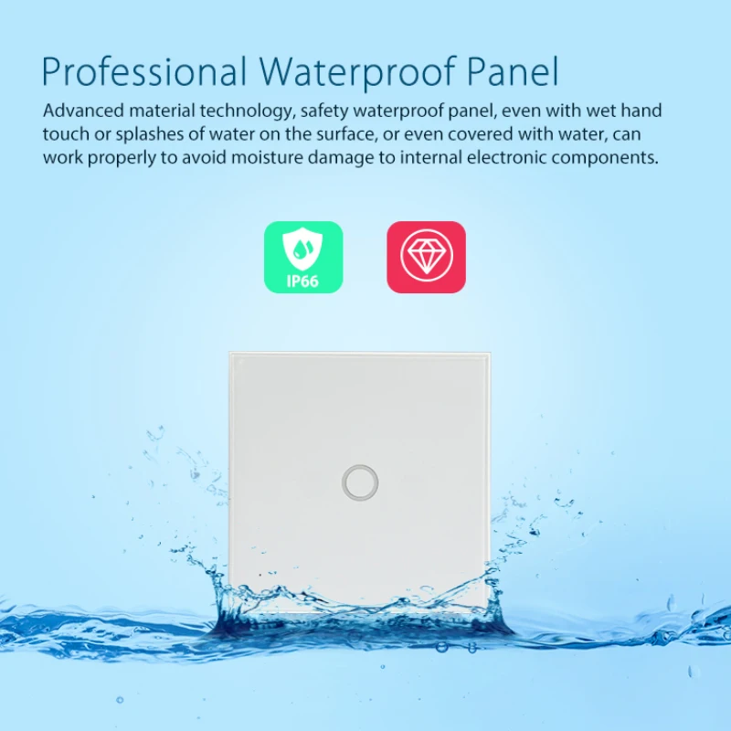 Smart Home Remote Controller EU intelligent Wifi Wall Touch Light Switch 1 Gang WiFi Work with Alexa Google Home
Smart Home Remote Controller EU intelligent Wifi Wall Touch Light Switch 1 Gang WiFi Work with Alexa Google Home
