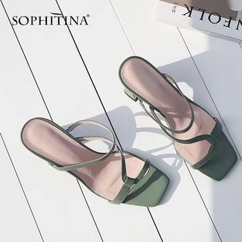 SOPHITINA Design Women's Sandals Fashion Narrow Band Comfortable Square Toe Square Heel Shoes Unique Simple Style Sandals SO15
SOPHITINA Design Women's Sandals Fashion Narrow Band Comfortable Square Toe Square Heel Shoes Unique Simple Style Sandals SO15