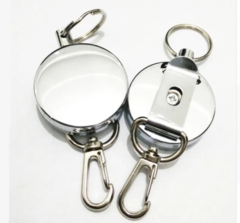 Retractable Pull Key Ring ID Badge Lanyard Name Tag Card Holder Recoil Reel Belt Clip Attachment Buckle Recoil Keychain Tool
Retractable Pull Key Ring ID Badge Lanyard Name Tag Card Holder Recoil Reel Belt Clip Attachment Buckle Recoil Keychain Tool
