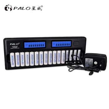 PALO 16 slots LCD Built-in IC protection Smart Intelligent Battery Charger AA AAA Ni-MH Ni-Cd 16-bay 16-Bank for aa aaa 1.2v
PALO 16 slots LCD Built-in IC protection Smart Intelligent Battery Charger AA AAA Ni-MH Ni-Cd 16-bay 16-Bank for aa aaa 1.2v