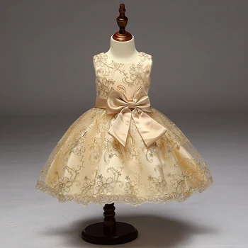 Retail High Quality Gold Embroidery Floral Girls Evening Party Gown Dress With Bow Elegant Princess Birthday Dress L9027
Retail High Quality Gold Embroidery Floral Girls Evening Party Gown Dress With Bow Elegant Princess Birthday Dress L9027