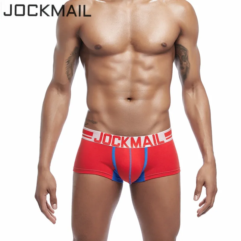 

JOCKMAIL Brand Men Underwear Boxer Shorts Trunks Cotton Sexy Print Men Underwear Boxers U Convex Man Underpants Gay Male Panties