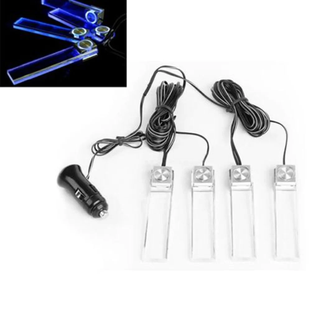 4Pcs Car Charge Interior Accessories Foot Car Decorative 12V Blue LED Glow Neon Decor Interior Lights Set Atmosphere Light Bulb
4Pcs Car Charge Interior Accessories Foot Car Decorative 12V Blue LED Glow Neon Decor Interior Lights Set Atmosphere Light Bulb