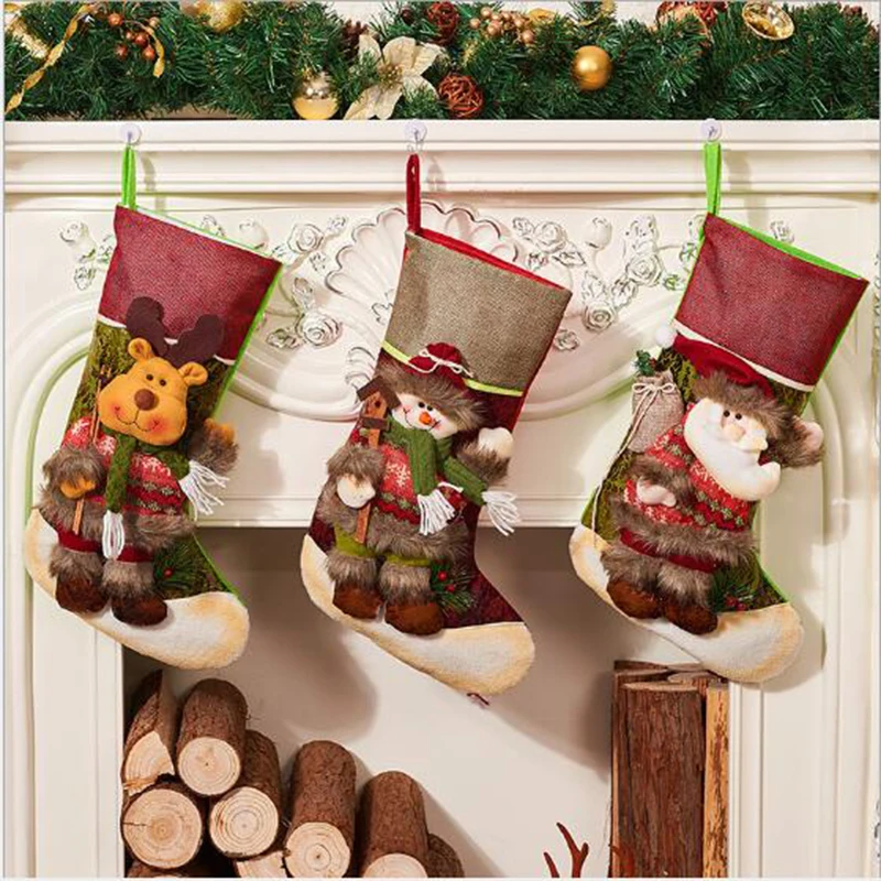 New Fireplace Ornaments Big three-dimensional socks Christmas decorations Gift Candy Bag Christmas Boots Christmas Stockings
New Fireplace Ornaments Big three-dimensional socks Christmas decorations Gift Candy Bag Christmas Boots Christmas Stockings