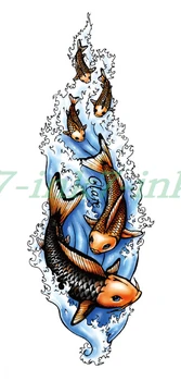 Waterproof Temporary Tattoo Sticker spray Koi lucky carp body art Water Transfer fake tatto Flash Tattoo for girl woman man
Waterproof Temporary Tattoo Sticker spray Koi lucky carp body art Water Transfer fake tatto Flash Tattoo for girl woman man