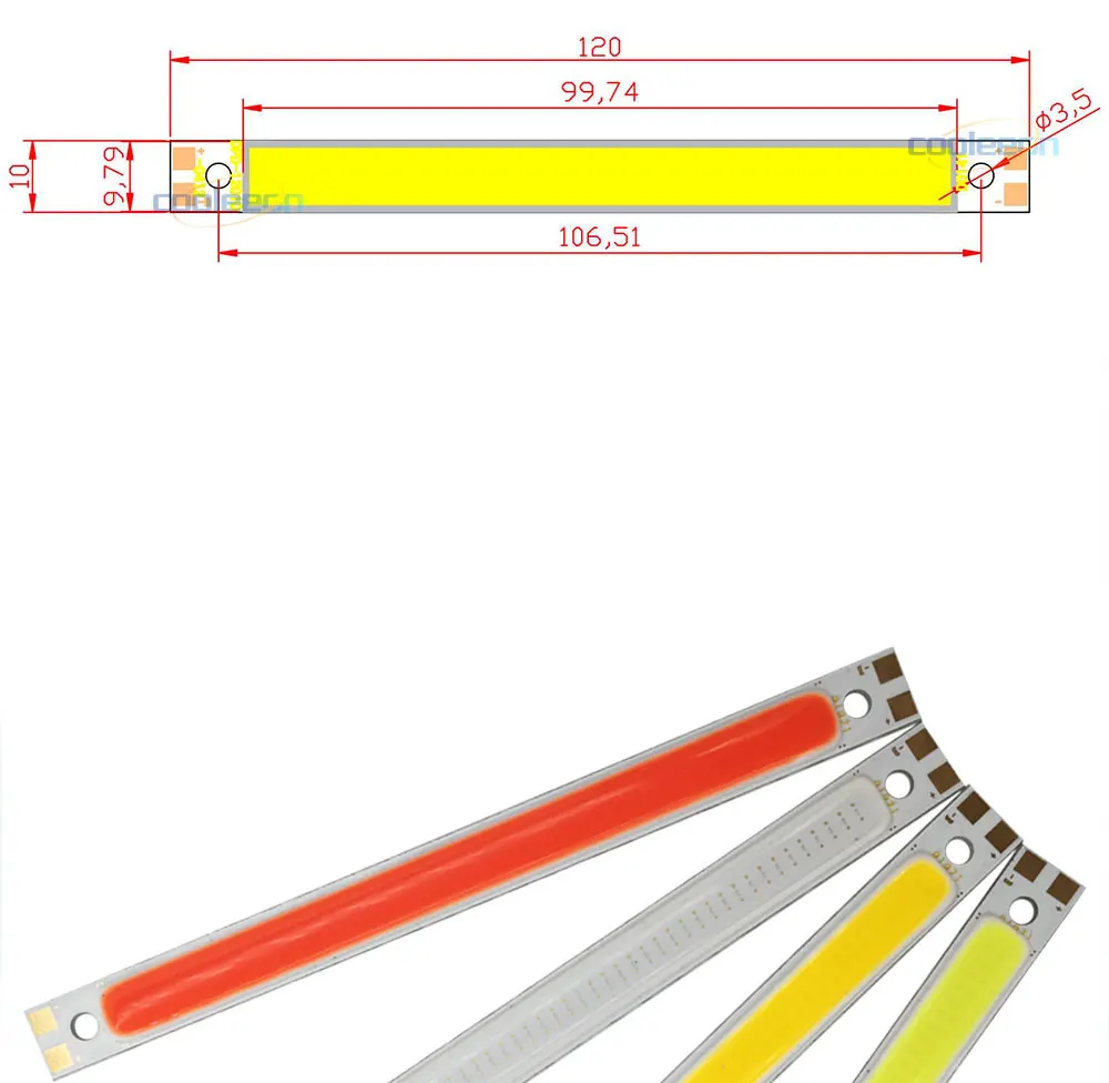 120mm cob led strip light bulb lamp 12V 10W 1000LM (1)