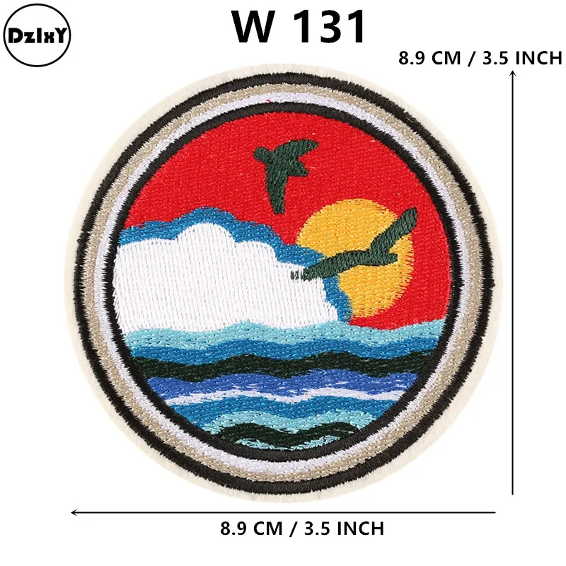 Sunset Seagull Round Patches for Kids Iron on Embroidery Badges Appearance on Clothes Sew on Stripes Appliques @W-131
Sunset Seagull Round Patches for Kids Iron on Embroidery Badges Appearance on Clothes Sew on Stripes Appliques @W-131
