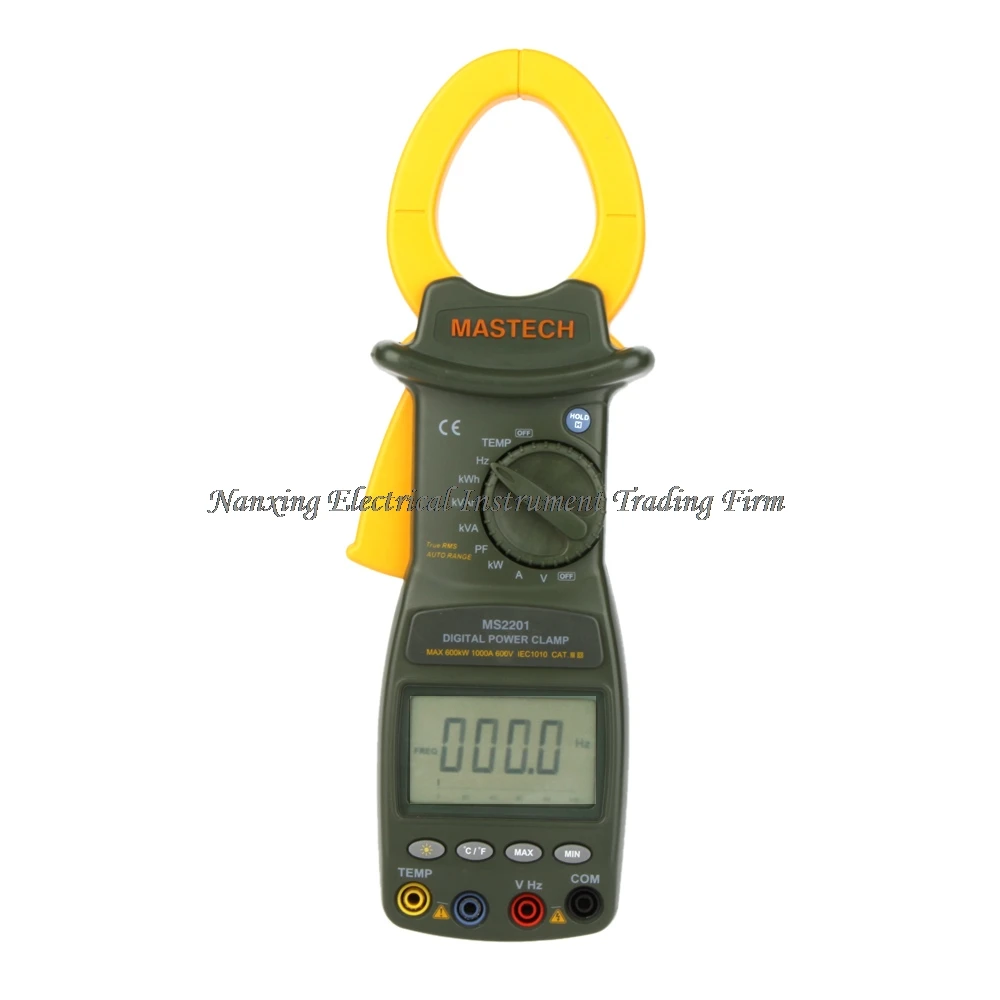 FAST SHIPMENT MASTECH MS2201 True RMS Auto Range Digital Power Clamp Meter Wattmeter Power Factor Meter Ammeter Voltmeter
FAST SHIPMENT MASTECH MS2201 True RMS Auto Range Digital Power Clamp Meter Wattmeter Power Factor Meter Ammeter Voltmeter
