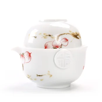 Blue and white porcelain travel Tea set Include 1 Pot 1 Cup, Elegant gaiwan,Beautiful and easy teapot kettle,kung fu teaset
Blue and white porcelain travel Tea set Include 1 Pot 1 Cup, Elegant gaiwan,Beautiful and easy teapot kettle,kung fu teaset