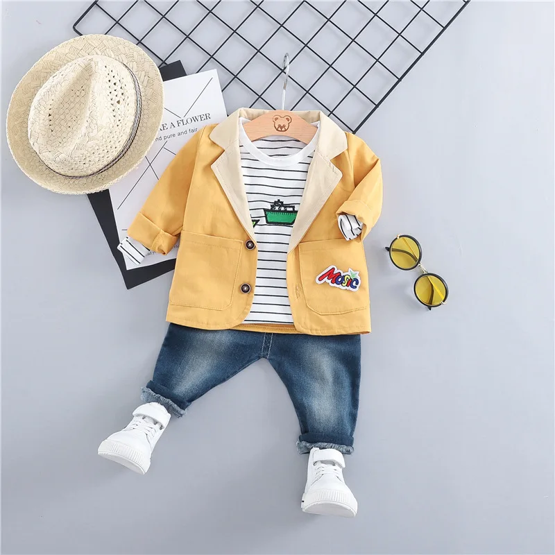 2019 Baby Boys Clothing Sets Toddler Children Clothes Suits Coats Stripe T Shirt Jeans Infant Kids Inafnt Coatume
2019 Baby Boys Clothing Sets Toddler Children Clothes Suits Coats Stripe T Shirt Jeans Infant Kids Inafnt Coatume