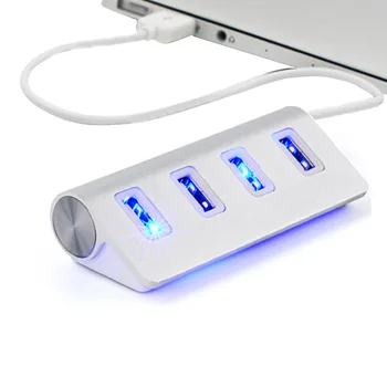 USB 2.0 HUB OTG Expander Aluminum Adapter For Tablet Laptop Macbook Air 4 Port High Speed USB Multi HUB Splitter Port Portable
USB 2.0 HUB OTG Expander Aluminum Adapter For Tablet Laptop Macbook Air 4 Port High Speed USB Multi HUB Splitter Port Portable