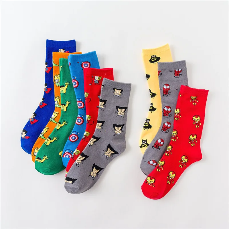 9 Pair / Pack 100% Cotton Women Men Crew Socks Comic Avenger Captain America Batman Superman Sox Cosplay Party Funny Sock
9 Pair / Pack 100% Cotton Women Men Crew Socks Comic Avenger Captain America Batman Superman Sox Cosplay Party Funny Sock