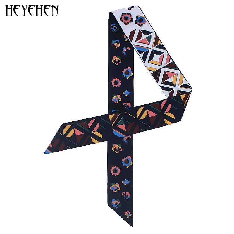 Geometric Flower Print Women Fashion Skinny Small Bag Twill Silk Scarf Ribbon Head Hair Handle Tie Scarf Multifunction
Geometric Flower Print Women Fashion Skinny Small Bag Twill Silk Scarf Ribbon Head Hair Handle Tie Scarf Multifunction