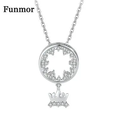 Funmor Special Crown Round Necklace 925 Sterling Silver Pendant For Women Lady Holiday Routine Accessories Zircon Fine Jewelry
Funmor Special Crown Round Necklace 925 Sterling Silver Pendant For Women Lady Holiday Routine Accessories Zircon Fine Jewelry