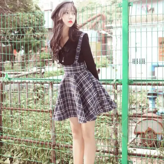 2019 Plaid Suspender Skirt Autumn Japanese Vintage Wool Slim Pleated saia College Sweet Strap Mini Skirts DV171
2019 Plaid Suspender Skirt Autumn Japanese Vintage Wool Slim Pleated saia College Sweet Strap Mini Skirts DV171