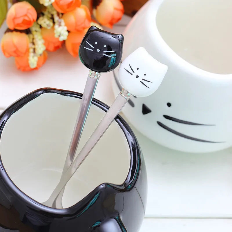 1PCS Cute Kitty Ceramic Handle Spoons Ice Cream Tea Coffee Teaspoons Soup Ladle Tea Drink Spoons Gifts Dinnerware 35
1PCS Cute Kitty Ceramic Handle Spoons Ice Cream Tea Coffee Teaspoons Soup Ladle Tea Drink Spoons Gifts Dinnerware 35