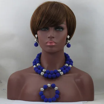 Hot Sales!Elegant Royal Blue Plastic Bead Balls Necklace Set African Silver Plated Balls Party Jewelry Set Gift Free Ship QW217
Hot Sales!Elegant Royal Blue Plastic Bead Balls Necklace Set African Silver Plated Balls Party Jewelry Set Gift Free Ship QW217