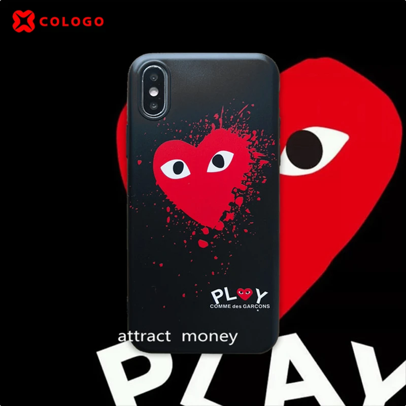 Hot tide brand CDG PLAY lovely Loving phone cover case for iphone 6 6S plus 7 8 plus X XR XS MAX fashion Silica gel phone Coque
Hot tide brand CDG PLAY lovely Loving phone cover case for iphone 6 6S plus 7 8 plus X XR XS MAX fashion Silica gel phone Coque