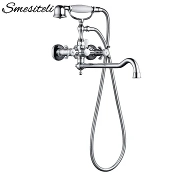 1 Set Basin Bath Mixer Tap 360 Swivel Long Spout Bathroom Faucet Double Cross Double Hole Silver WashBasin Sink Tropical Shower
1 Set Basin Bath Mixer Tap 360 Swivel Long Spout Bathroom Faucet Double Cross Double Hole Silver WashBasin Sink Tropical Shower