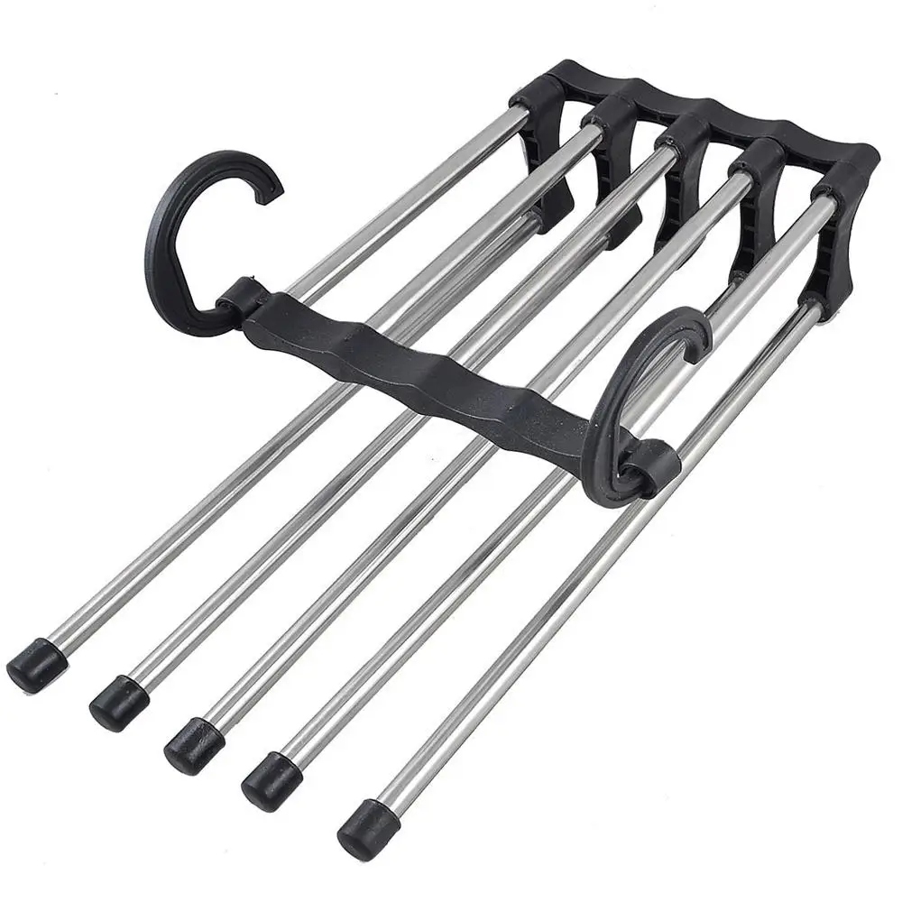 New Hotsale Best Price In Aliexpress promotion StaInless Steel Multifunction Dual Hooks 5 Ways Pants Trousers Hanger Rack Black
New Hotsale Best Price In Aliexpress promotion StaInless Steel Multifunction Dual Hooks 5 Ways Pants Trousers Hanger Rack Black